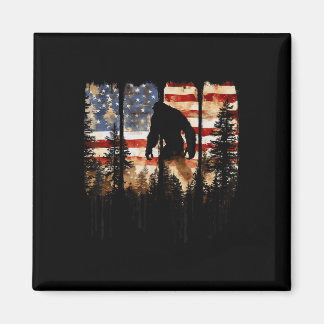 Aimant Bigfoot Rétro Drapeau Américain Usa Fête De L'indé