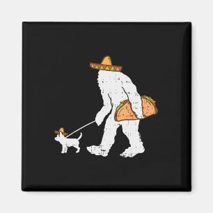 Aimant Bigfoot Sasquatch Taco Chihuahua Funny Cinco De Ma