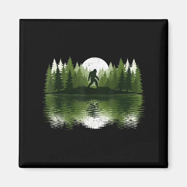 Aimant Bigfoot Walking Forest Sasquatch Woods Parks Men W (Devant)