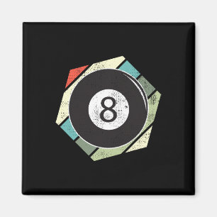 Aimant Billard 8 Ball Retro Love Pour Le Billard Sport