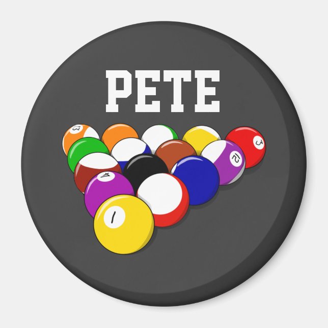 Aimant Billard modèle, design populaire (Devant)