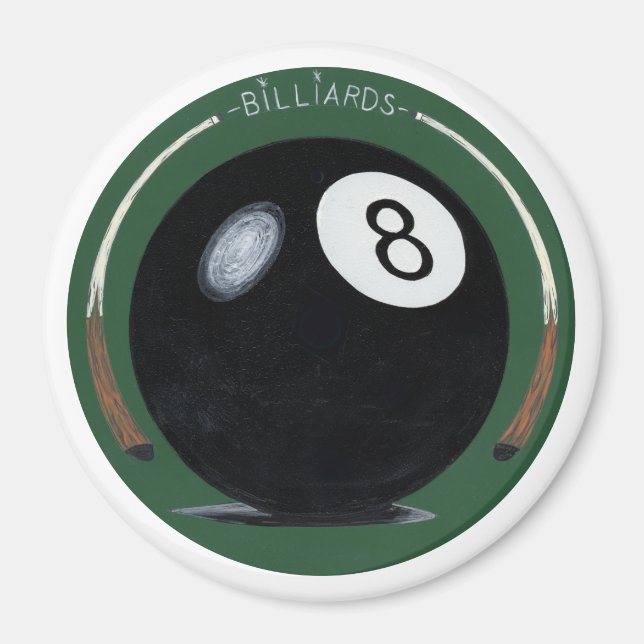 Aimant Billard Pool Huit Bal (Devant)