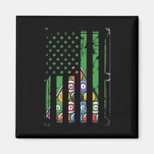 Aimant Billiard Rack Américain Drapeau Billiard Joueur S