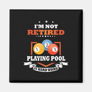 Aimant Billiards Non Retraité Jouer Pool Est Un Travail D