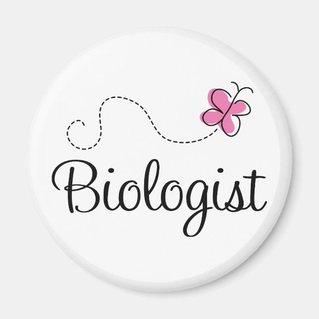 Aimant Biologiste Rose Cute (Devant)
