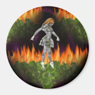 Aimant Biomechannequin 3D sans fil Fire & Candycorn