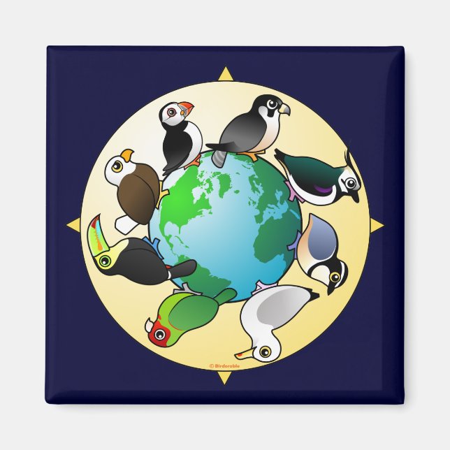 Aimant Birdorables du monde (Devant)