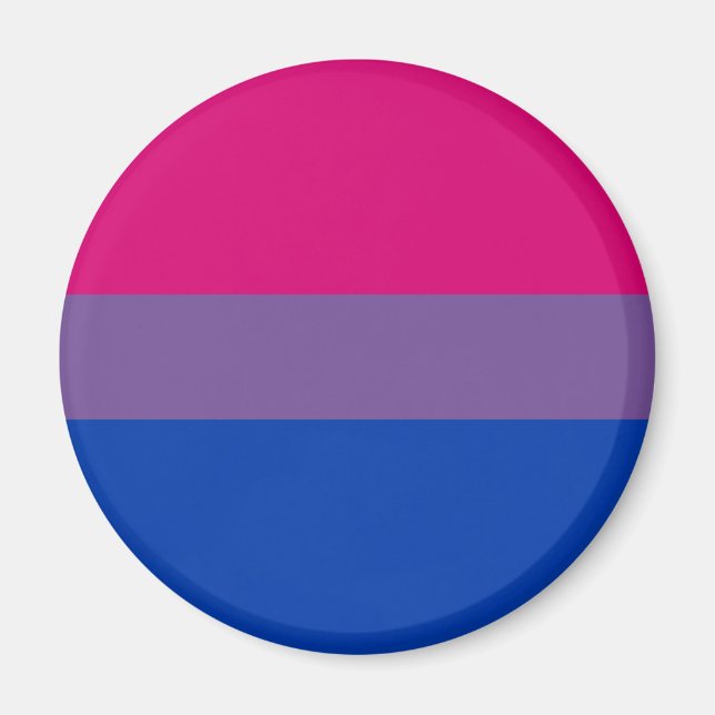 Aimant Bisexual LGBT Pride drapeau arc-en-ciel (Devant)