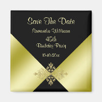 Black & Gold Elegance 45e anniversaire Enregistrer