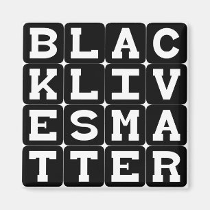 Aimant Black Lives Matter BLM en Motif Carré