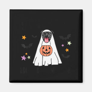 Aimant Black Pitbull Boo Fantôme Amoureux de Chien Joyeux