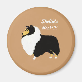 Aimant Black Tri Shetland Sheepdogs Rock! ! !