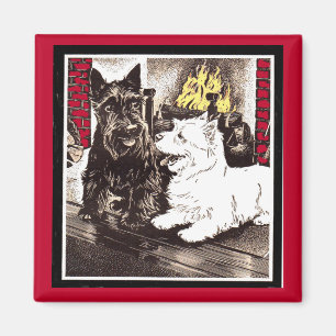 Aimant Blackie et Whitie par le feu