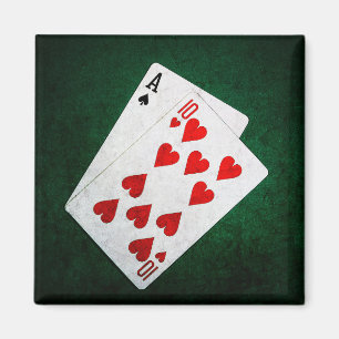 Aimant Blackjack 21 point - Ace, Ten