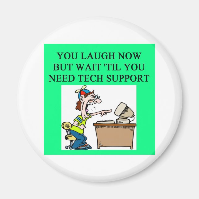 Aimant blague de support technique (Devant)