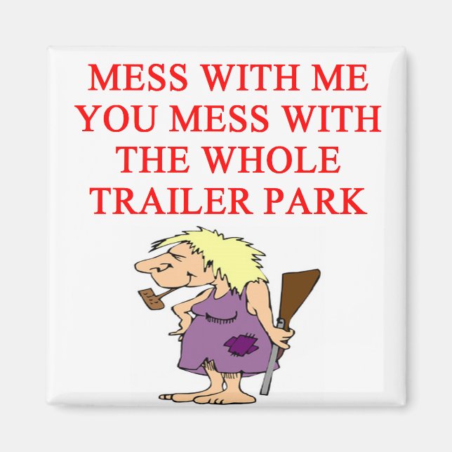 Aimant blague redneck hillbilly (Devant)