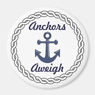 Aimant Blanc Aweigh d'Ancres