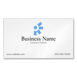 Aimant blanc minimal de carte de visite avec le