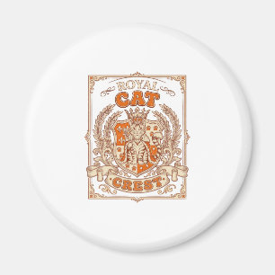 Aimant Blason de chat royal Chat Héraldique Armoiries Vin