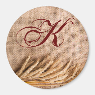 Aimant Blé magnétique personnalisé sur Burlap Sack Countr