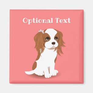 Aimant Blenheim Cavalier King Charles Spaniel rose