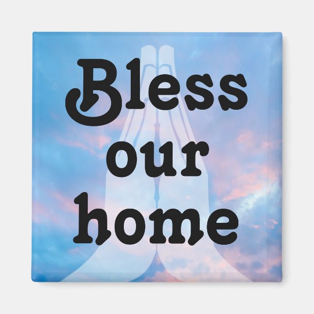 Aimant Bless our home (Devant)