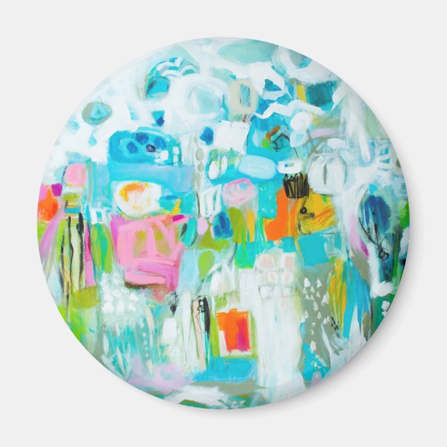 Aimant Bleu Abstrait (Devant)