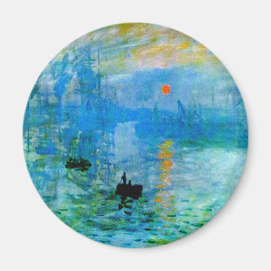 Aimant Bleu bleu rustique Sunrise Seascape