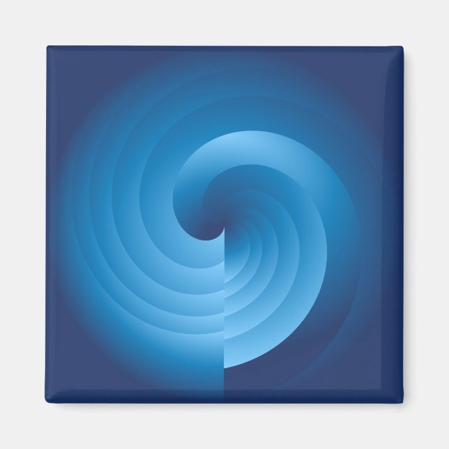 Aimant bleu classique 2 (Devant)