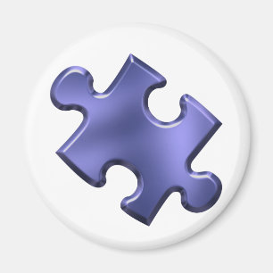 Aimant Bleu de morceau de puzzle d'autisme