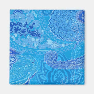 Aimant bleu de Paisley