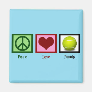 Aimant Bleu de tennis d'amour de paix