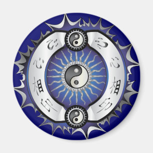Aimant Bleu électrique Yin Yang