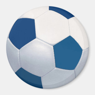 Aimant bleu et blanc de ballon de football