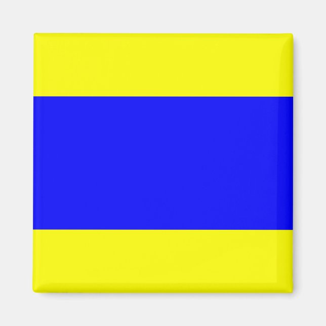 Aimant Bleu jaune Delta (Devant)