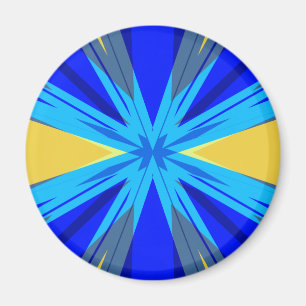 Aimant Bleu Jaune hiver Noël Noël Noël Noël Star Starburs