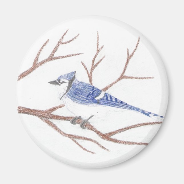 Aimant bleu Jay (Devant)