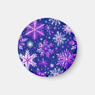 Aimant bleu minimaliste pour flocon de neige