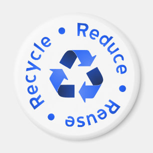 Aimant Bleu Réduire Réutiliser l'aimant de recyclage