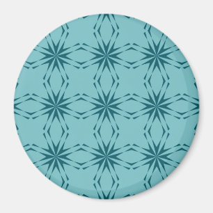 Aimant bleu turquoise, cool, abstraction fleur tendance