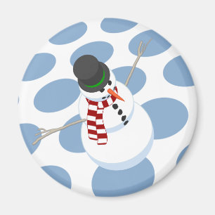 Aimant Bliz le bonhomme de neige pointé l'aimant blanc