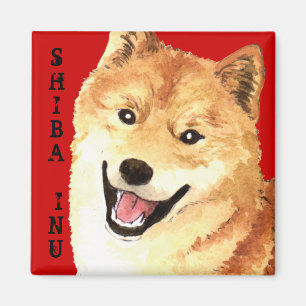 Aimant Bloc de couleur Shiba Inu