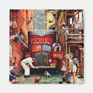 Aimant Bloc routier par Norman Rockwell