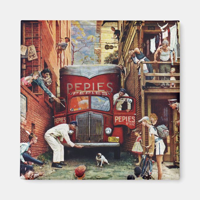 Aimant Bloc routier par Norman Rockwell (Devant)
