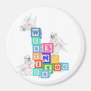 Aimant Blocs d'ange Westie