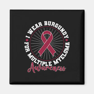 Aimant Blood Cancer I Wear Burgundy