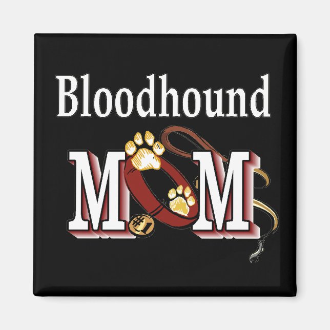 Aimant Bloodhound Dog MOM (Devant)