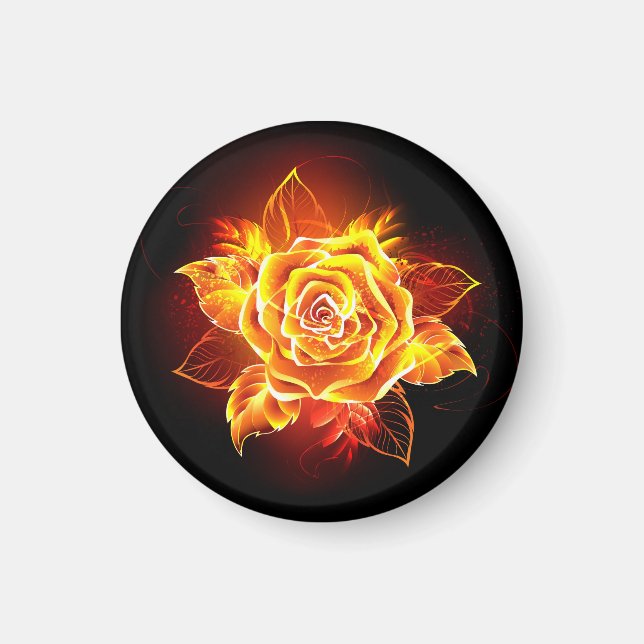 Aimant Blooming Fire Rose (Devant)