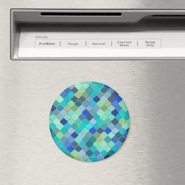 Aimant Blue Aqua Moroccan Mosaic (In Situ (Lave-vaisselle))