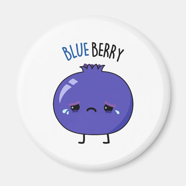 Aimant Blue Berry Funny Blueberry Pun (Devant)